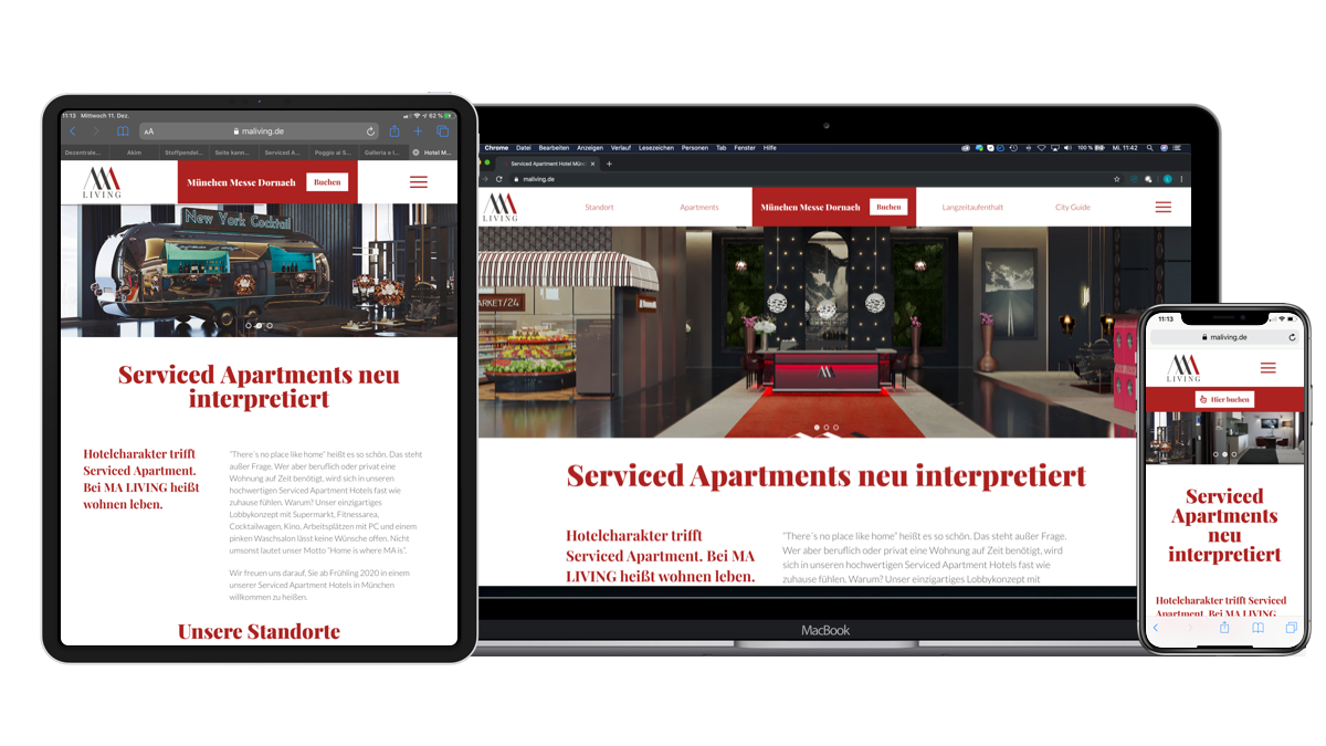 Featured image for “Neuer Auftritt für die MA LIVING Serviced Apartments”